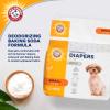 imageArm ampamp Hammer For Pets Male Dog Wraps Medium 12 Ct  UltraAbsorbent Adjustable Male Dog Diapers with LeakProof Protection ampamp Wetness Indicator  Arm ampamp Hammer Baking Soda Enhanced for Odor ControlFemale Diapers