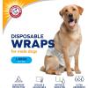 imageArm ampamp Hammer For Pets Male Dog Wraps Medium 12 Ct  UltraAbsorbent Adjustable Male Dog Diapers with LeakProof Protection ampamp Wetness Indicator  Arm ampamp Hammer Baking Soda Enhanced for Odor ControlMale Wraps
