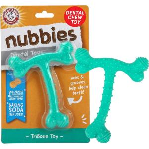 imageArm ampamp Hammer Nubbies TBone Dental Dog Chew Toys Peanut Butter Flavor  Durable Nylon Chewing Toys for Dogs Done Bone Toy Teeth Cleaning Bones for Chewers Help Remove Plaque and TartarPeanut Butter