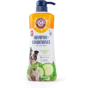 imageArm ampamp Hammer for Pets 2In1 Shampoo ampamp Conditioner for Dogs  Dog Shampoo ampamp Conditioner in One  Cucumber Mint 20 Ounce Bottle Dog Shampoo and Conditioner for All Dogs24 Fl Oz Pack of 1
