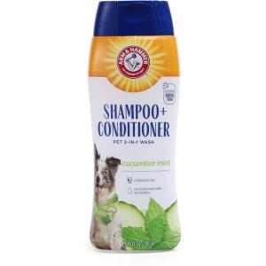 imageArm ampamp Hammer for Pets 2In1 Shampoo ampamp Conditioner for Dogs  Dog Shampoo ampamp Conditioner in One  Cucumber Mint 20 Ounce Bottle Dog Shampoo and Conditioner for All Dogs20 Fl Oz Pack of 1
