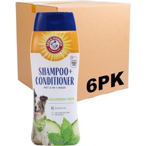imageArm ampamp Hammer for Pets 2In1 Shampoo ampamp Conditioner for Dogs  Dog Shampoo ampamp Conditioner in One  Cucumber Mint 20 Ounce Bottle Dog Shampoo and Conditioner for All Dogs20 Fl Oz Pack of 6