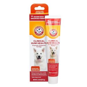 imageArm ampamp Hammer for Pets Dental Enzymatic Toothpaste for Dogs  No More Doggie Breath  Dog Toothpaste Safe for All Dogs and Puppies Advanced Care Chicken Flavor 25 Ounce Pack of 1Gum Health  Chicken