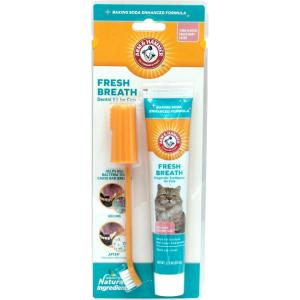 imageArm ampamp Hammer for Pets Dental Kit for Cats  Eliminates Bad Breath  3 Piece Set Includes Cat Toothpaste Cat Toothbrush ampamp Cat Fingerbrush in Tasty Tuna Flavor25 ouncesTuna