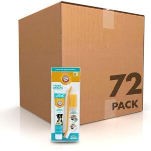 imageArm ampamp Hammer for Pets Fresh Breath Kit for Dogs  Contains Toothpaste Toothbrush ampamp Fingerbrush  Reduces Plaque ampamp Tartar Buildup  Safe for Puppies 3Piece Kit Vanilla Ginger FlavorVanilla Ginger