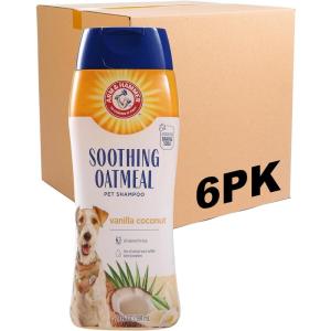 imageArm ampamp Hammer for Pets Soothing Oatmeal Pet Shampoo  Nourishing and Moisturizing Dog Shampoo with Gentle Cleansing formula  Vanilla Coconut Scent 20 oz Bottle Shampoo for Pets20 Fl Oz Pack of 6