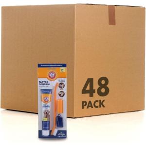 imageArm ampamp Hammer for Pets Tartar Control Kit for Dogs  Contains Toothpaste Toothbrush ampamp Fingerbrush  Reduces Plaque ampamp Tartar Buildup  Safe for Puppies 3Piece  Beef FlavorBanana Mint