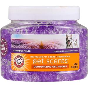 imageArm ampamp Hammer Air Freshener Gel  Pet Odor Eliminator with Baking Soda  Odor Absorbing Gel Beads for Cats ampamp Dogs  Pet Deodorizer and Air Neutralizer for Home  Natural Freshness Lavender Fields 12 ozLavender Fields