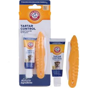 imageArm ampamp Hammer for Pets Clinical Care Travel Dental Kit for Dogs in Vanilla Ginger Flavor  Dog Toothbrush and Toothpaste Set Safe for All Dogs  All In One Solution To Dog Teeth CleaningTravel Kit  Vanilla Ginger