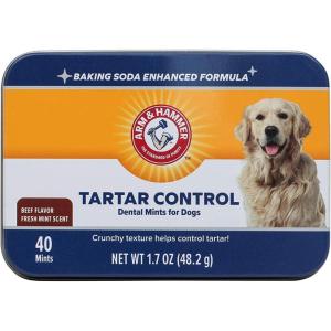 imageArm ampamp Hammer for Pets Tartar Control Dental Mints for Dogs  Dog Dental Mints Help Reduce Plaque ampamp Tartar Buildup Without Brushing  Beef Flavor 40 Count17 Ounce Pack of 1