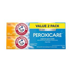 image:imageARM amp Hammer Peroxicare Toothpaste for Gum Health Baking Soda Toothpaste Clean Mint 60 oz Pack of 46 Ounce Pack of 2
