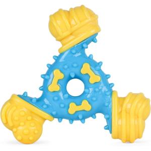 image:imageARM amp HAMMER for Pets Nubbies Wishbone Dog Dental Toy Best Dog Chew Toy for Moderate Chewers  Dog Dental Toy Helps Reduce Plaque amp Tartar  Chicken Flavor Baking Soda Pack of 24Blue  Yellow