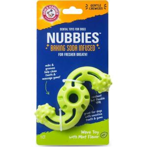 image:imageArm amp Hammer for Pets Nubbies Dog Dental Toys TPR Wave Toy Mint Flavored Chew Toy for Dogs Best Dog Chew Toy for Gentle Chewers Reduces Plaque amp Tartar Buildup Without BrushingGreen