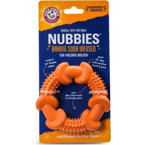 image:imageArm amp Hammer for Pets Nubbies Dog Dental Toys TPR Wave Toy Mint Flavored Chew Toy for Dogs Best Dog Chew Toy for Gentle Chewers Reduces Plaque amp Tartar Buildup Without BrushingOrange