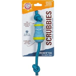 image:imageArm amp Hammer for Pets Scrubbies Boomerang Chew Toy for Senior Dogs Infused with Baking Soda  Durable Teething Toy with Unique Shape for Fetch amp Chew  Interactive Dental Chew Toy for PuppiesThrow N Tug