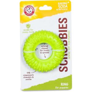 image:imageArm amp Hammer for Pets Scrubbies Boomerang Chew Toy for Senior Dogs Infused with Baking Soda  Durable Teething Toy with Unique Shape for Fetch amp Chew  Interactive Dental Chew Toy for PuppiesChew Ring
