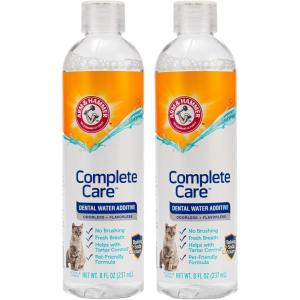 image:imageArm amp Hammer Complete Care Dental Water Additive for Cats Cat Breath Freshener Cat Mouth Wash or Dental Rinse Simply Add to Pet Drinking Water for Fresher Breath Value Size 8 FL OZ  2 Pack8 Fl Oz Pack of 2