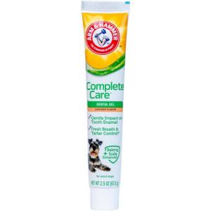 image:imageArm amp Hammer Complete Care Puppy Dental Kit Chicken Flavor Enzymatic Dog Toothpaste Toothbrush amp Microfiber Brush Baking Soda  Calcium Enhanced Formula 25oz  2 PackDog Dental Gel  Chicken