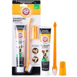image:imageArm amp Hammer for Pets Dog Dental Care Fresh Breath Kit  Includes Arm amp Hammer Baking Soda Dog Toothpaste and Dog Toothbrush  Dog Plaque Removal Kit MintMint