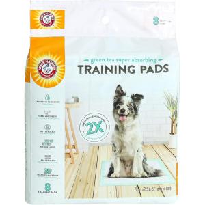 image:imageArmampHammer Green Tea Pet Training Pads 200Ct Dog Training Pads with Super Absorbing Green Tea and ArmampHammer Baking Soda for 2X The Odor Control Leakproof amp Recycled Training Pads for DogsPack of 1225 x 225 8 Count