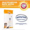 image:imageArm amp Hammer for Pets Heavy Duty Multipurpose Dog Wipes Paw and Butt Wipes for Dogs to Help Clean Deodorize and Freshen Coat and Skin Between Baths Mango Scent 100 Count  12 PackBathing Wipes