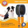 image:imageArm amp Hammer Deodorizing Pin amp Bristle Dog Grooming Brush with Fragrance Transfer Technology  Scented 2in1 Dog Brush for Detangling amp Shedding Pet Brushes for Dogs Sweet Lily amp Vanilla ScentPinBristle Duo Brush  Sweet Lily  Vanilla