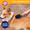 image:imageArm amp Hammer Deodorizing Pin amp Bristle Dog Grooming Brush with Fragrance Transfer Technology  Scented 2in1 Dog Brush for Detangling amp Shedding Pet Brushes for Dogs Sweet Lily amp Vanilla ScentPinBristle Duo Brush  Sweet Apple  Rose