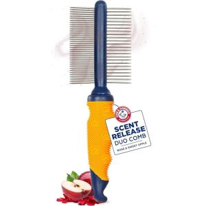 image:imageArm amp Hammer Deodorizing Pin amp Bristle Dog Grooming Brush with Fragrance Transfer Technology  Scented 2in1 Dog Brush for Detangling amp Shedding Pet Brushes for Dogs Sweet Lily amp Vanilla ScentDog Comb  Sweet Apple  Rose