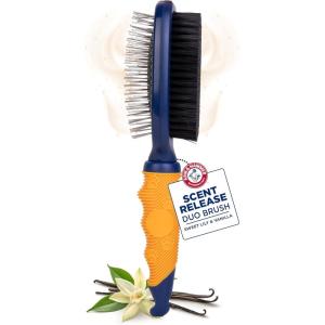 image:imageArm amp Hammer Deodorizing Pin amp Bristle Dog Grooming Brush with Fragrance Transfer Technology  Scented 2in1 Dog Brush for Detangling amp Shedding Pet Brushes for Dogs Sweet Lily amp Vanilla ScentPinBristle Duo Brush  Sweet Lily  Vanilla