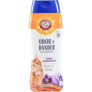 image:imageArm amp Hammer Odor Control amp Dander Reducing Shampoo for Cats  Dander Remover for Cat Dander and Cat Odors  Baking Soda Deodorizes Violet Cedarwood 20 Fl OzViolet Cedarwood
