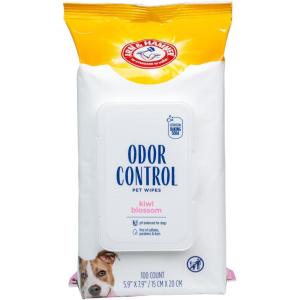 image:imageArm amp Hammer for Pets Odor Control Dog Wipes Deodorizing Wipes with Baking Soda for Dogs Between Baths Gentle Cleaning Pet Grooming Wipes for Everyday Freshness Kiwi Blossom Scent 100 Count  3 PkKiwi Blossom