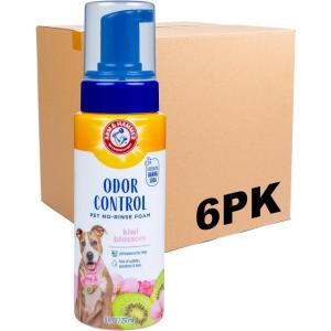 image:imageArm amp Hammer for Pets Odor Control Pet NoRinse Foam with Baking Soda Kiwi Blossom Scent Best Odor Eliminating Foam for Dogs and Puppies Waterless Dog Deodorizer 16 Fl Oz8 Fl Oz Pack of 6