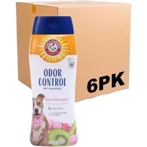 image:imageArm amp Hammer Deodorizing Dog Shampoo with Baking Soda for Odor Control Tearless Moisturizing Formula for Sensitive Skin Fresh Kiwi Blossom Scent Safe for Dogs and Puppies 20 Fl Oz  6 Pack