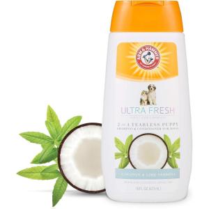 image:imageArm amp Hammer Ultra Fresh Tearless Puppy Shampoo and Conditioner 2 in 1 with Baking Soda Deodorizer Gentle Pet Wash for Odor Control Puppy Bath Coconut amp Lime Verbena Scent 16 Fl Oz  2 Pack2in1 Tearless Puppy Shampoo  Conditioner