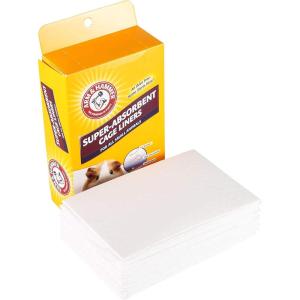 image:imageArm amp Hammer Super Absorbent Cage Liners for Guinea Pigs Hamsters Rabbits amp Small Animals Odor Control Cage Tray Liners for Wire or Mesh Grate Cages Trim to Fit 7 Count  48 Pack7 Count Pack of 1
