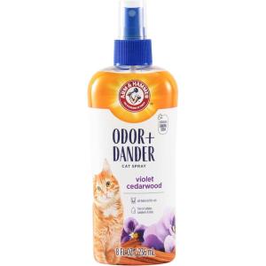 image:imageArm amp Hammer Cat Odor Control amp Dander Reducing Spray with Deodorizing Baking Soda Violet Cedarwood Scented Cat Spray 8 Fl Oz